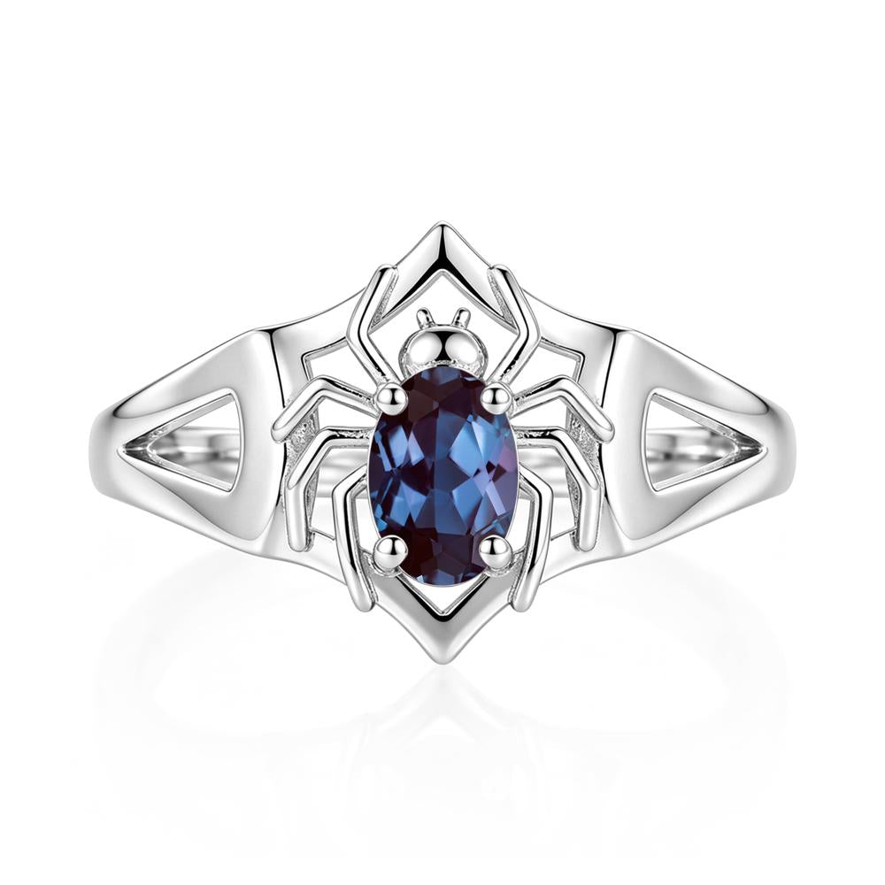 Gothic Rose Quartz Dark Spider Ring - LUO Jewelry #gemstone_Alexandrite