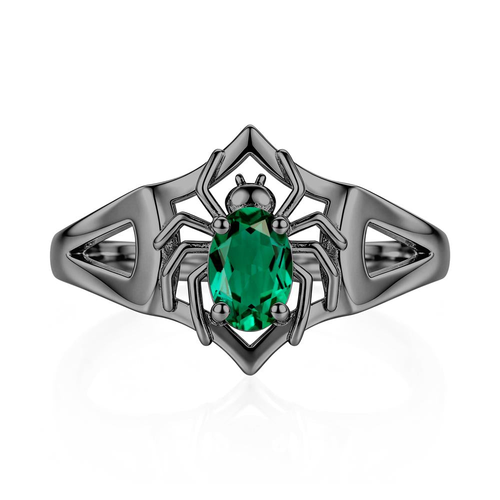 Gothic Rose Quartz Dark Spider Ring - LUO Jewelry #gemstone_Emerald