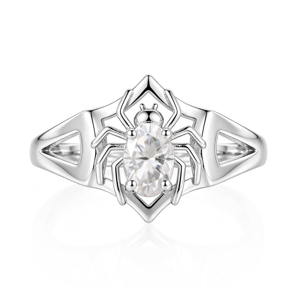 Gothic Rose Quartz Dark Spider Ring - LUO Jewelry #gemstone_Moissanite