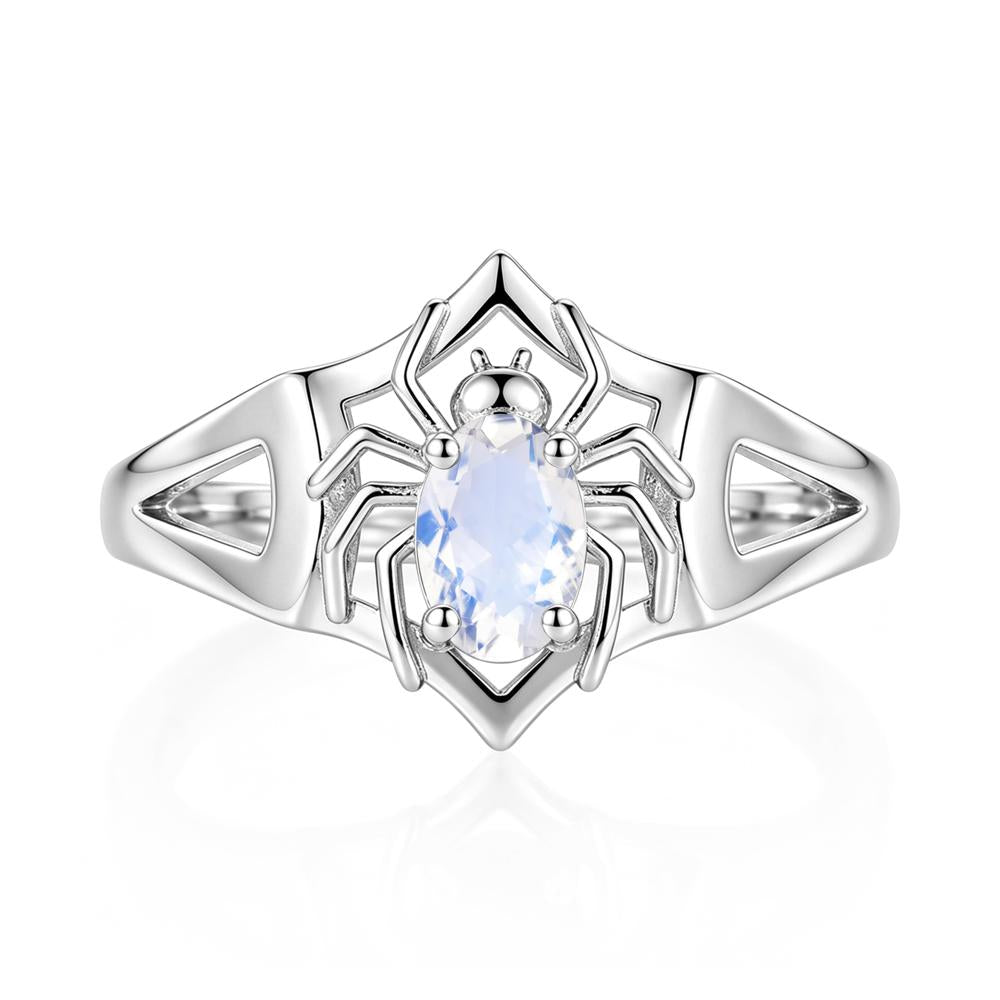 Gothic Rose Quartz Dark Spider Ring - LUO Jewelry #gemstone_Moonstone