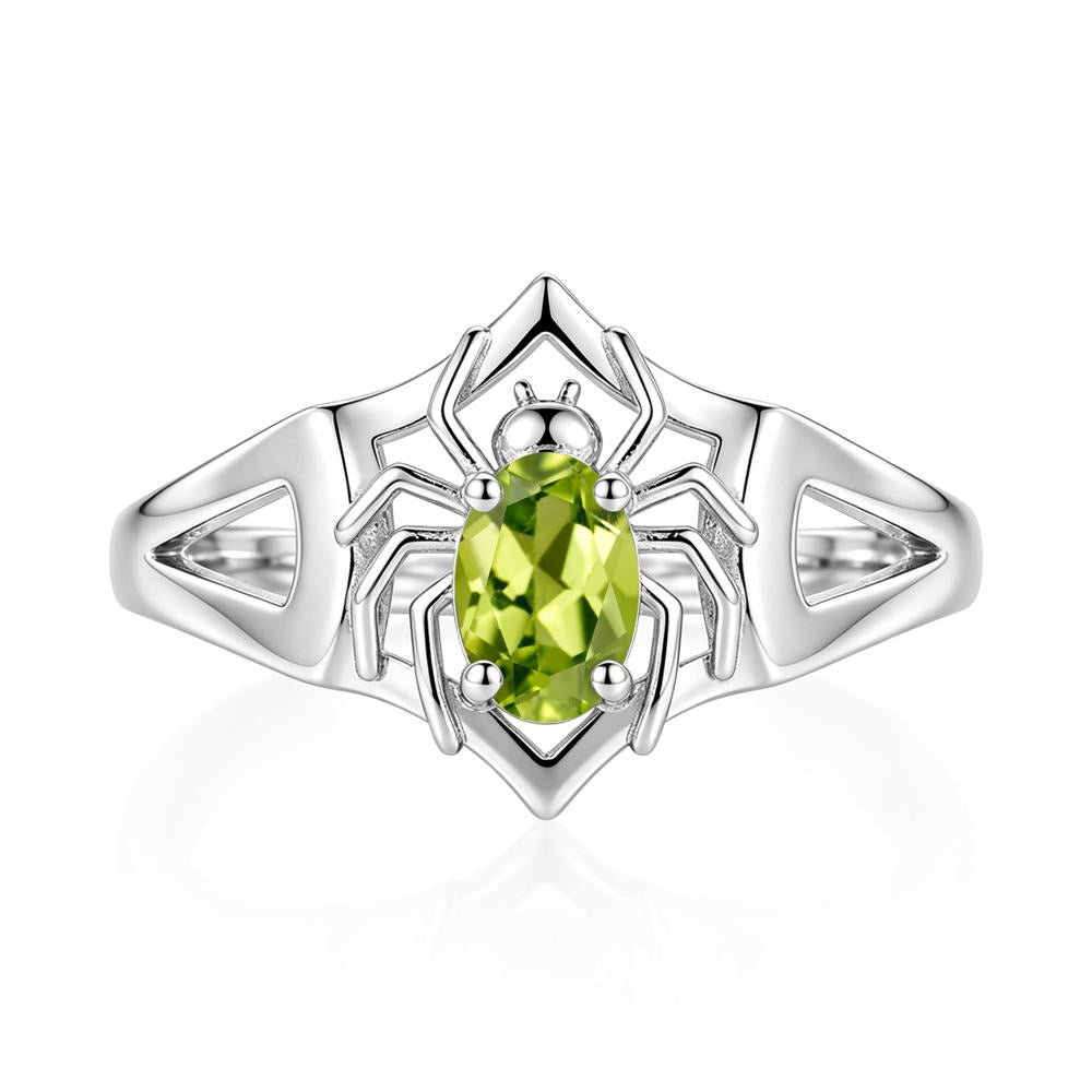 Gothic Rose Quartz Dark Spider Ring - LUO Jewelry #gemstone_Peridot