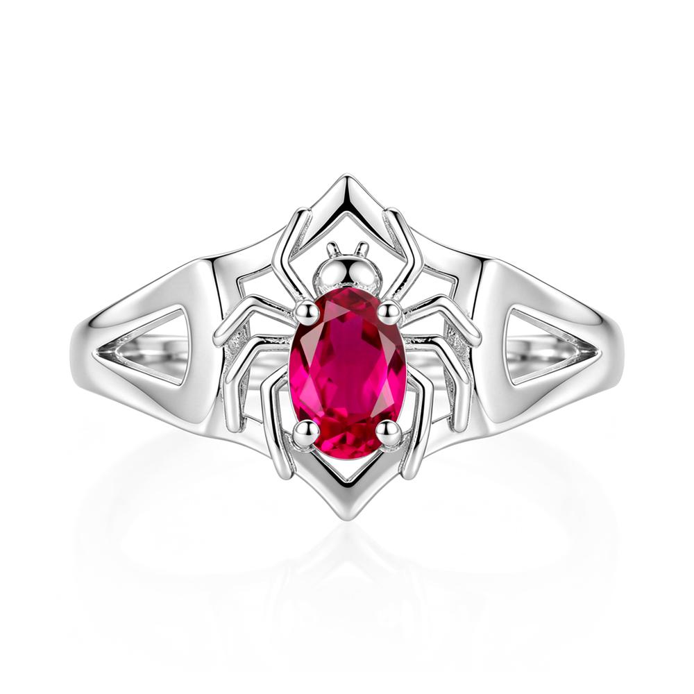 Gothic Rose Quartz Dark Spider Ring - LUO Jewelry #gemstone_Ruby