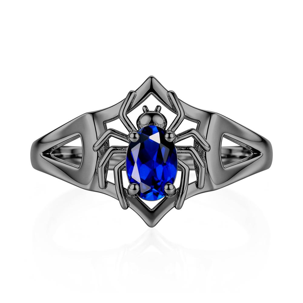 Gothic Rose Quartz Dark Spider Ring - LUO Jewelry #gemstone_Sapphire