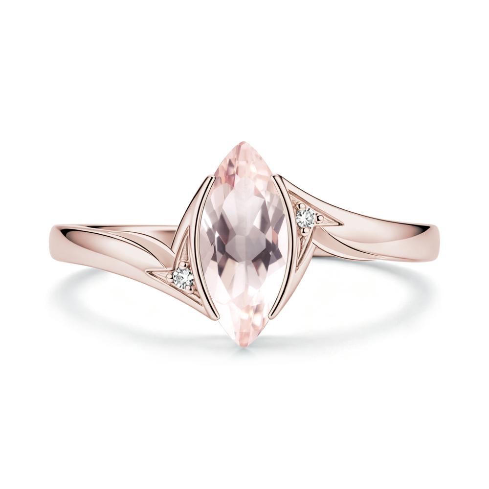 Marquise Cut Green Moissanite Tension Ring - LUO Jewelry #gemstone_Morganite