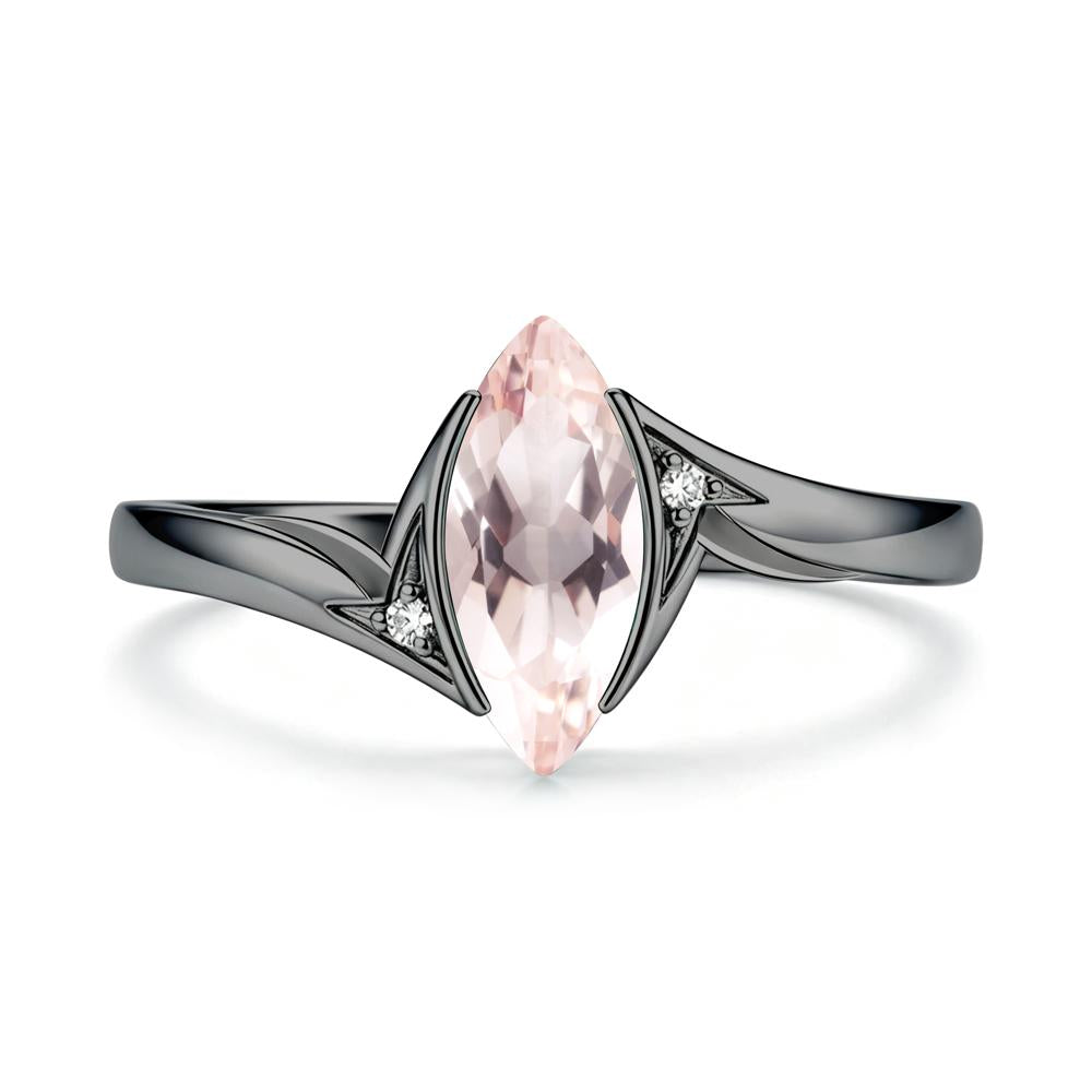 Marquise Cut Green Moissanite Tension Ring - LUO Jewelry #gemstone_Morganite