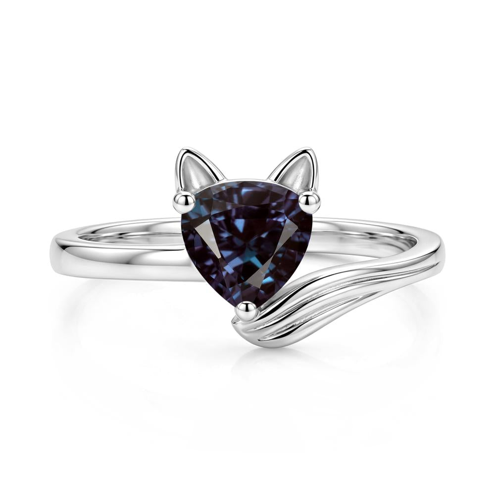 Trillion Cut Sapphire Fox Ring - LUO Jewelry #gemstone_Alexandrite