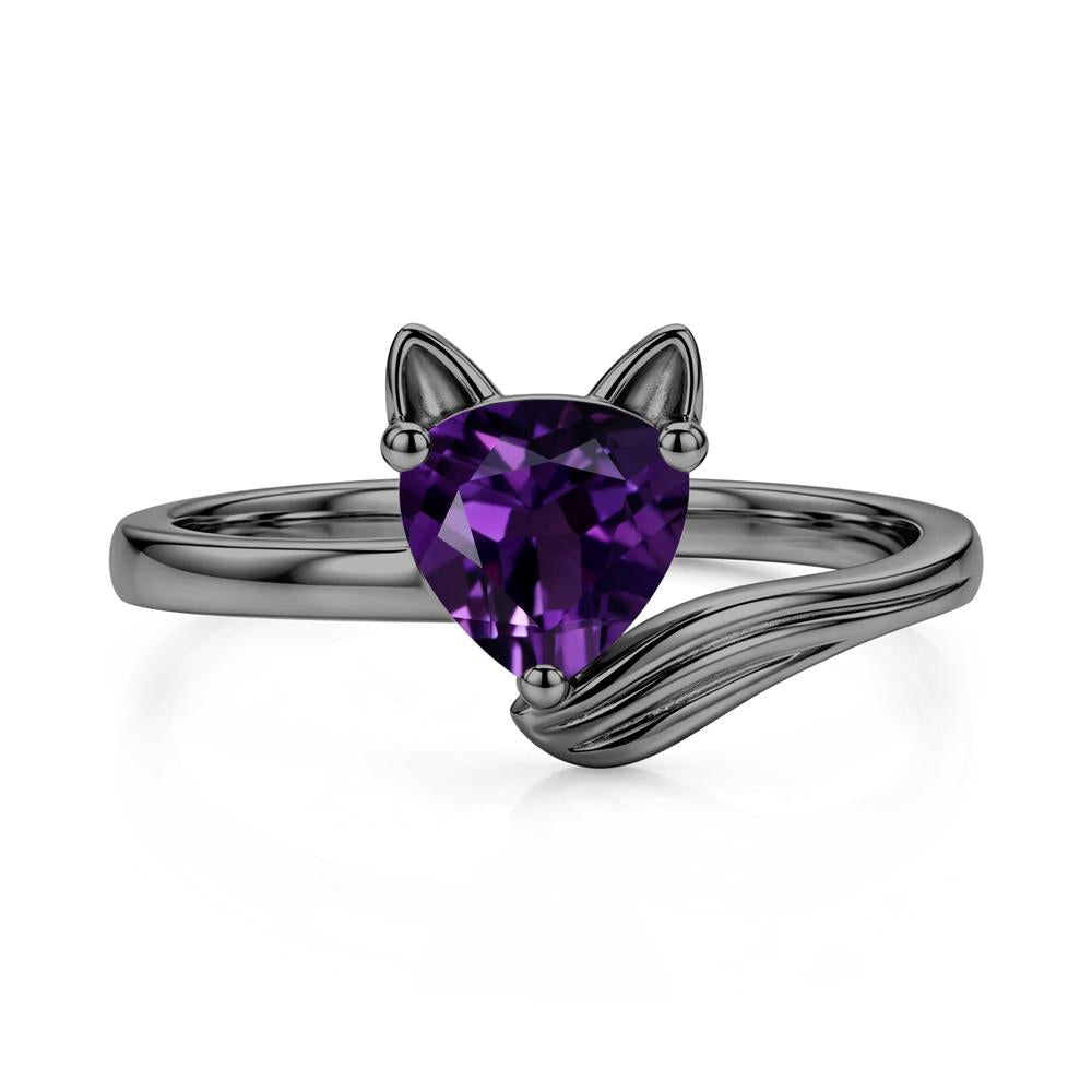 Trillion Cut Sapphire Fox Ring - LUO Jewelry #gemstone_Amethyst