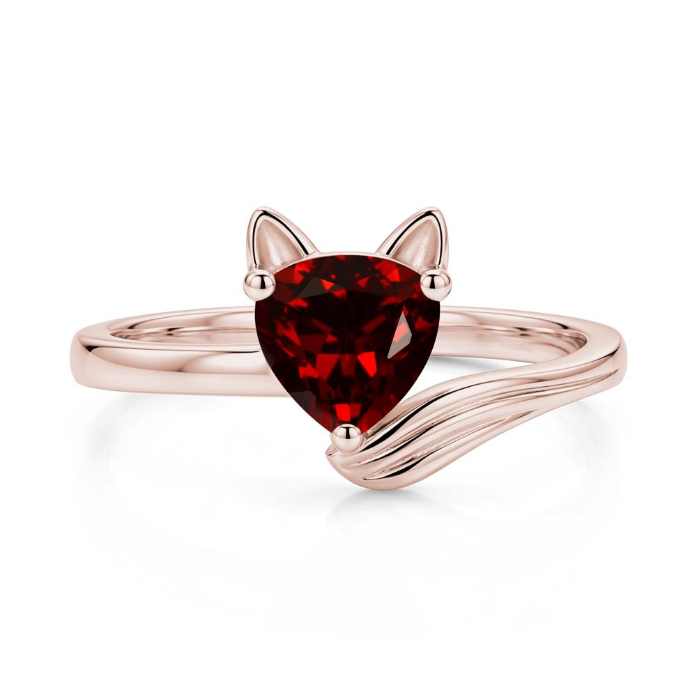 Trillion Cut Sapphire Fox Ring - LUO Jewelry #gemstone_Garnet