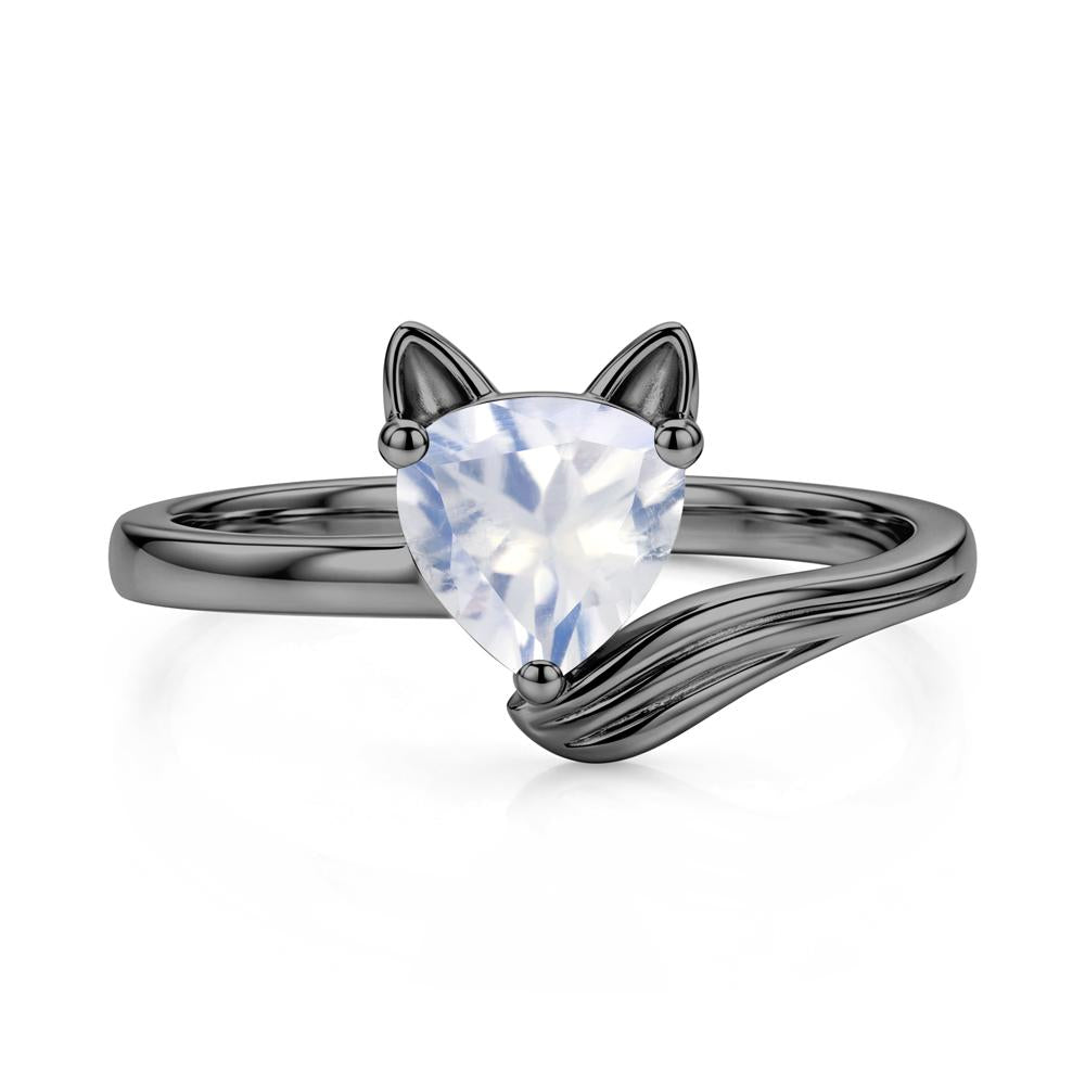 Trillion Cut Sapphire Fox Ring - LUO Jewelry #gemstone_Moonstone