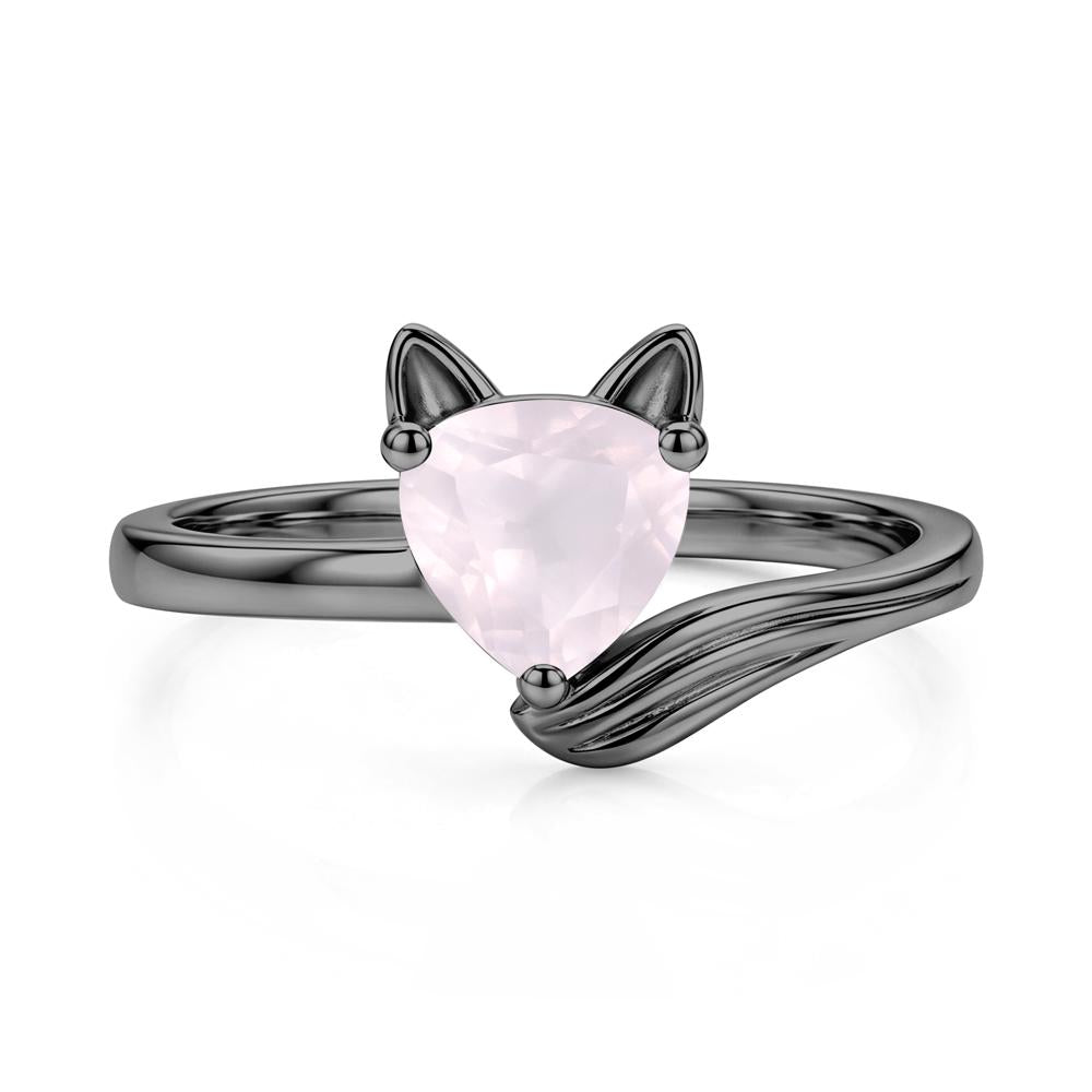 Trillion Cut Sapphire Fox Ring - LUO Jewelry #gemstone_Rose Quartz