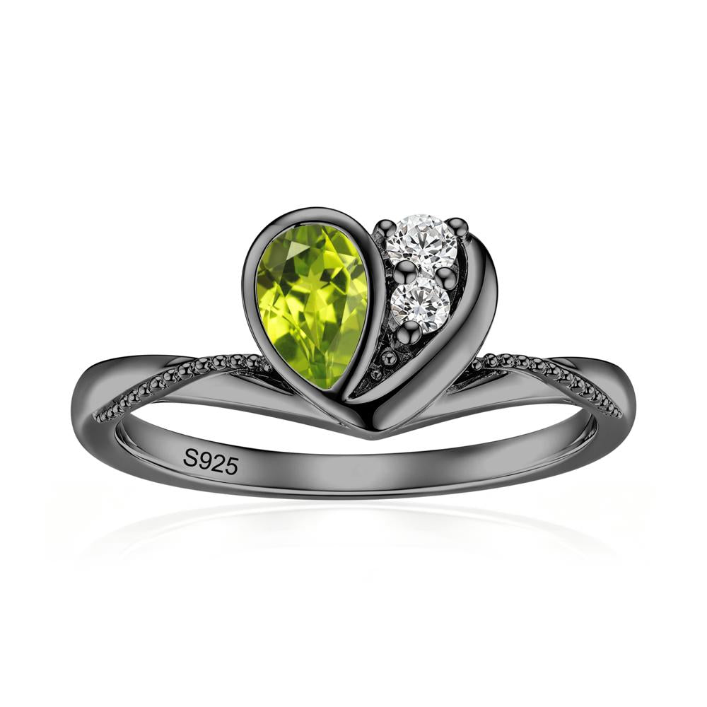 Bezel Setting Amethyst Milgrain Ring - LUO Jewelry #gemstone_Peridot