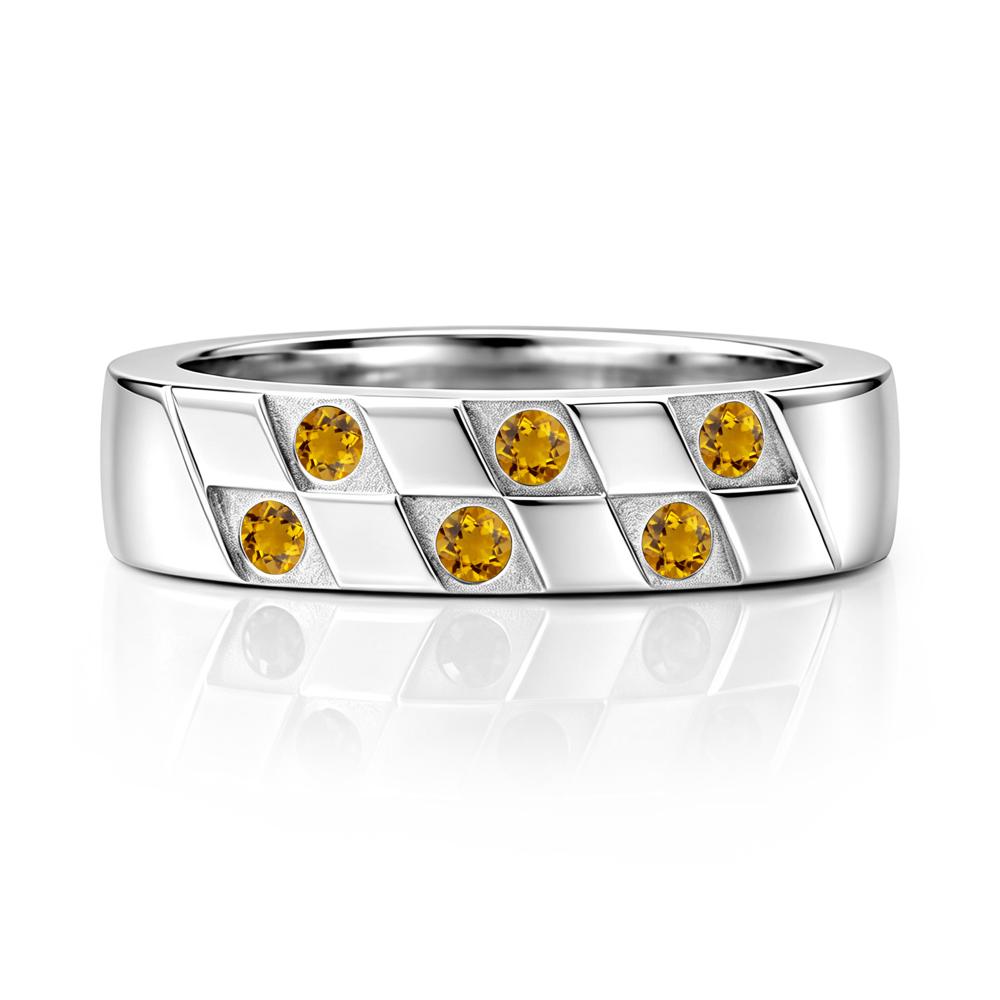 Moonstone Checkerboard Men's Ring - LUO Jewelry #gemstone_Citrine