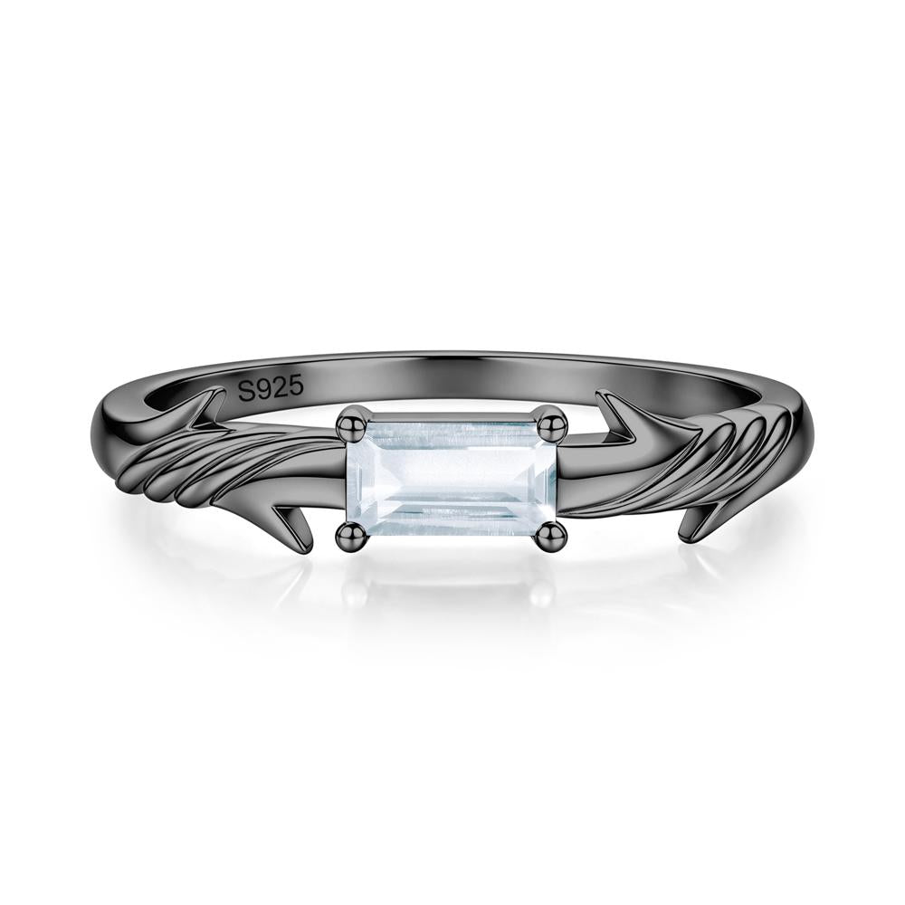 East West London Blue Topaz Twist Kont Ring - LUO Jewelry #gemstone_Aquamarine
