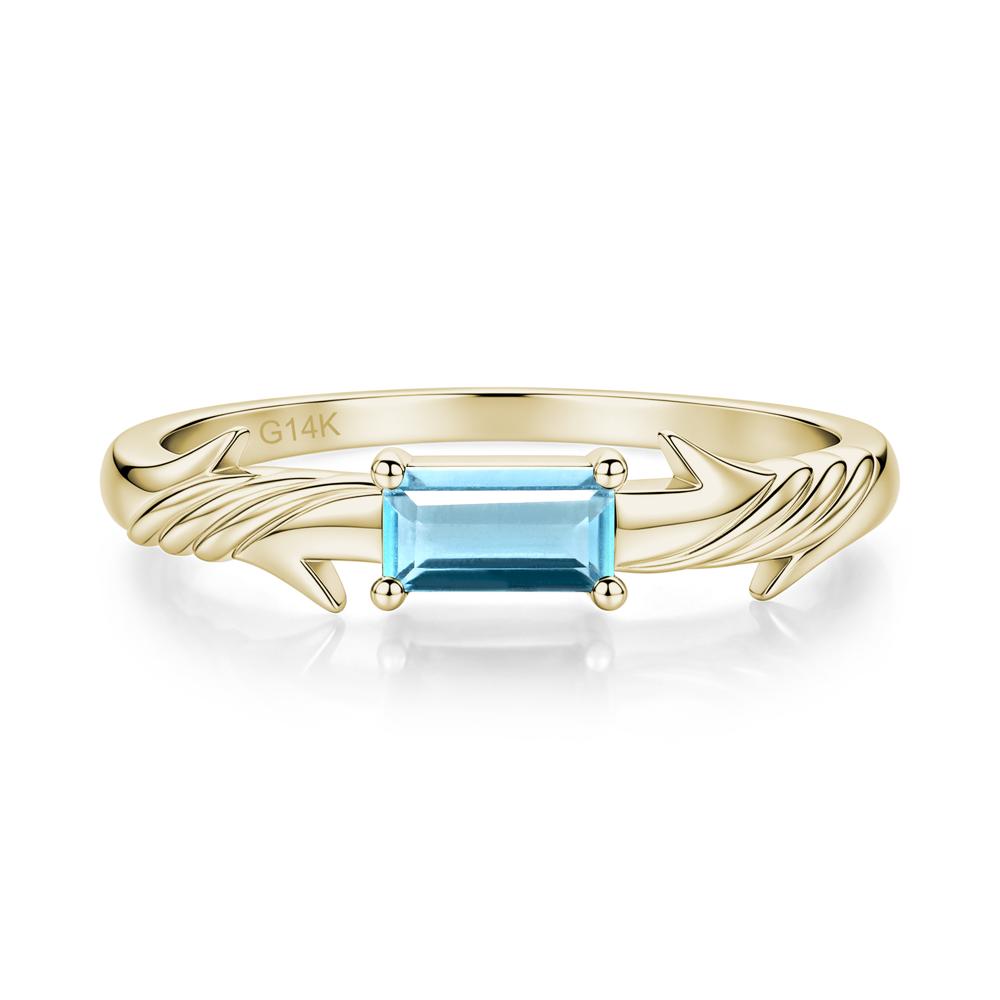 East West London Blue Topaz Twist Kont Ring - LUO Jewelry #gemstone_Swiss Blue Topaz