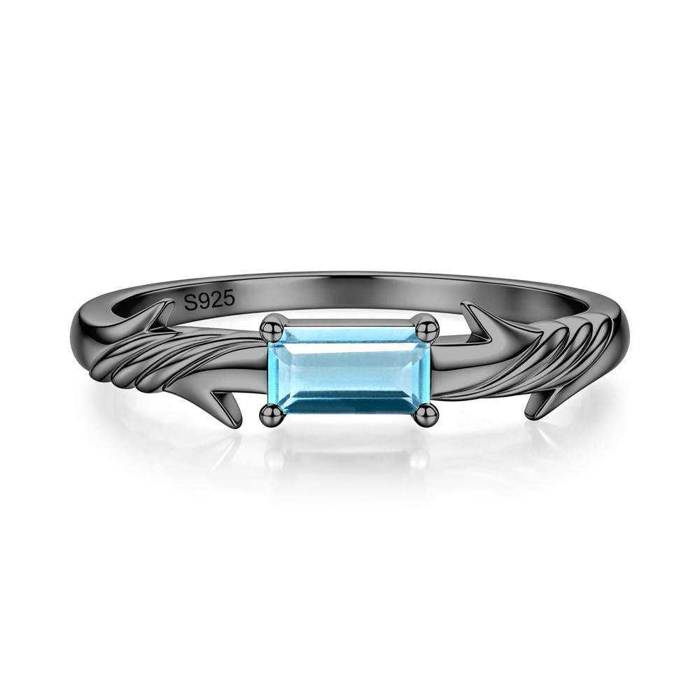 East West London Blue Topaz Twist Kont Ring - LUO Jewelry #gemstone_Swiss Blue Topaz