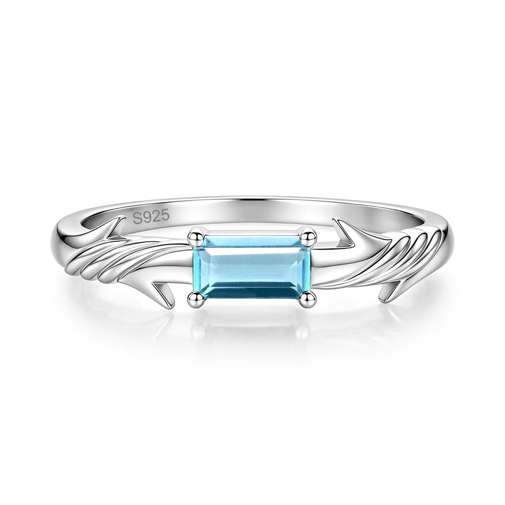 East West London Blue Topaz Twist Kont Ring - LUO Jewelry #gemstone_Swiss Blue Topaz
