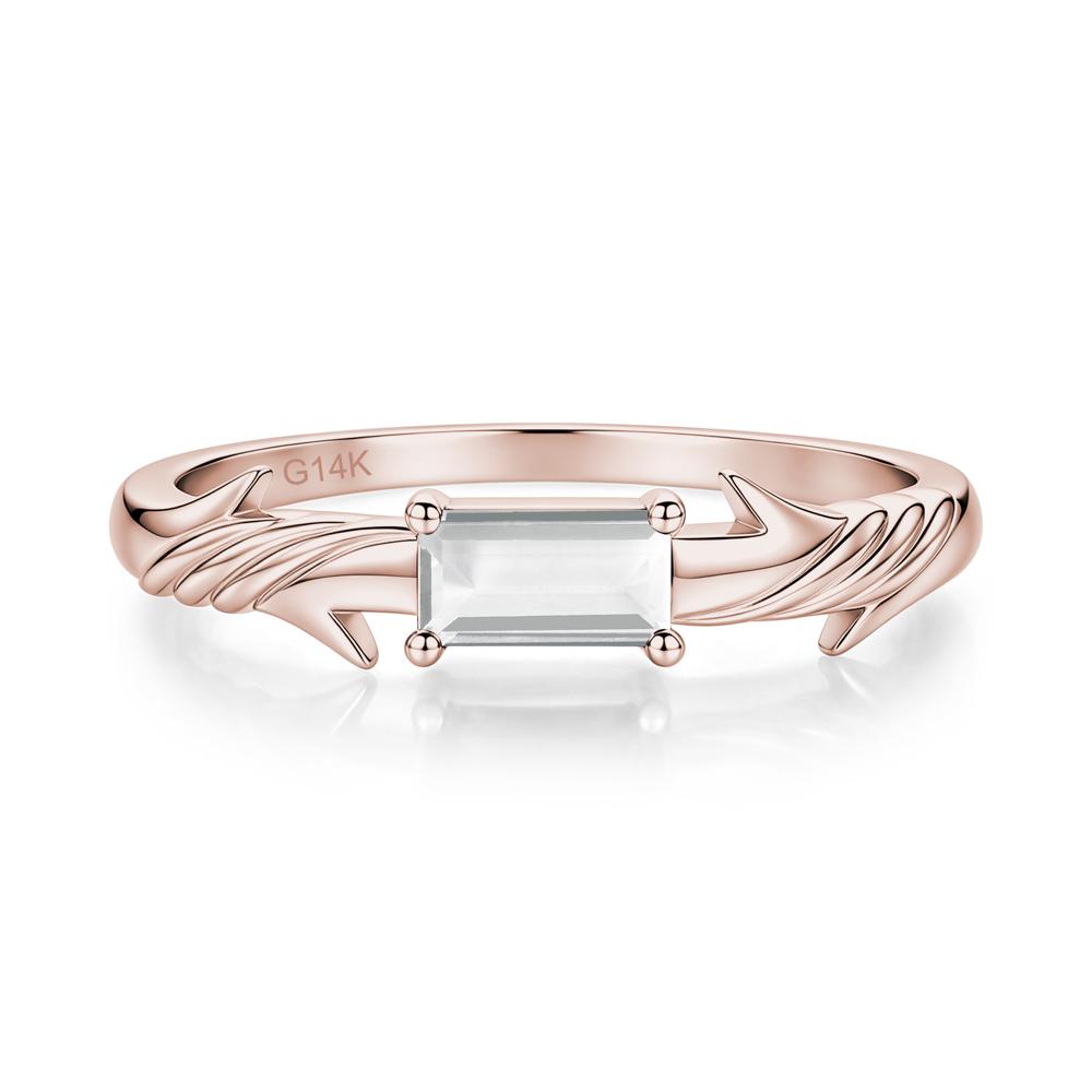 East West London Blue Topaz Twist Kont Ring - LUO Jewelry #gemstone_White Topaz