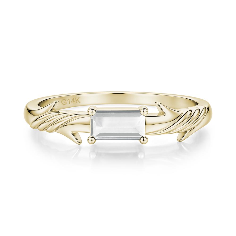 East West London Blue Topaz Twist Kont Ring - LUO Jewelry #gemstone_White Topaz