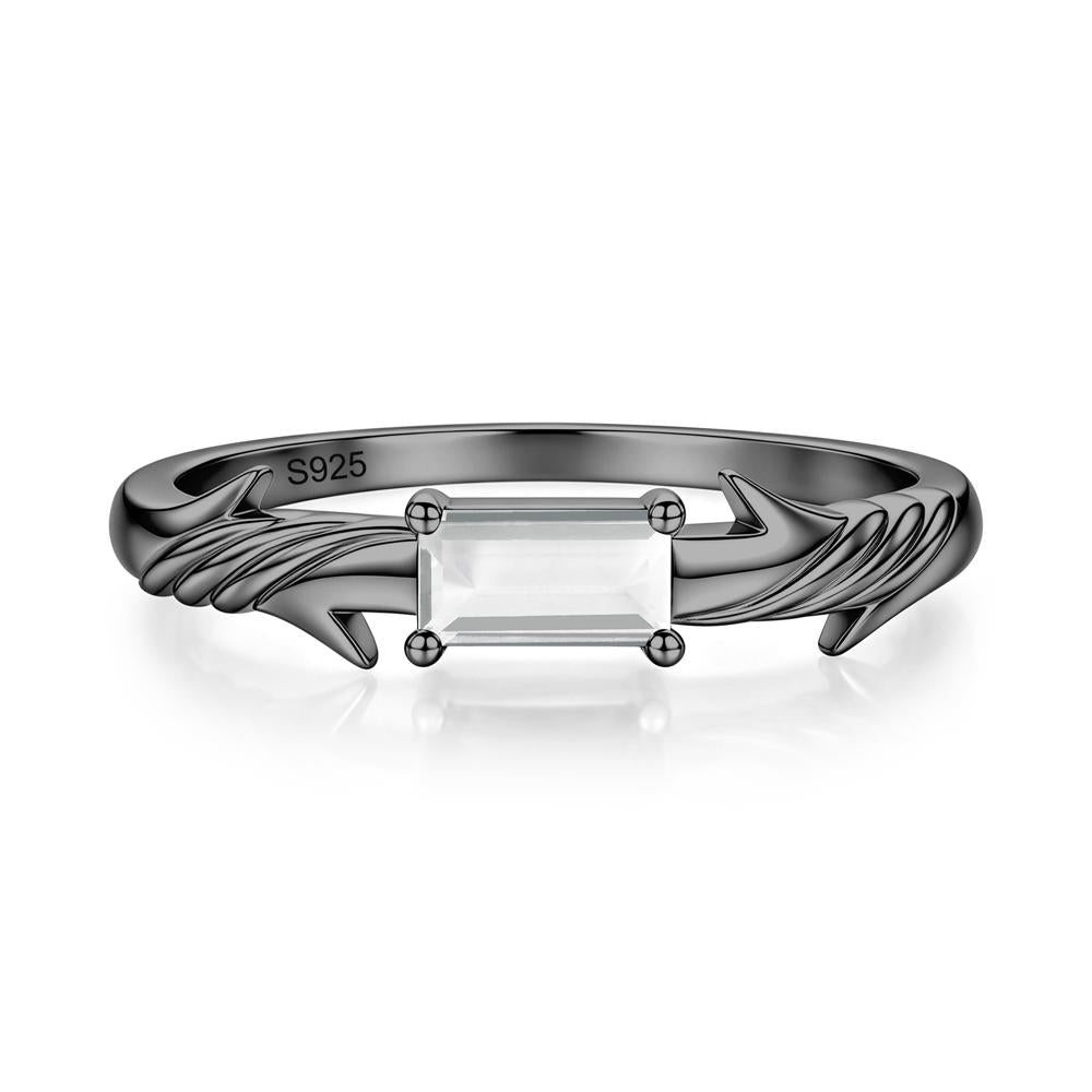 East West London Blue Topaz Twist Kont Ring - LUO Jewelry #gemstone_White Topaz