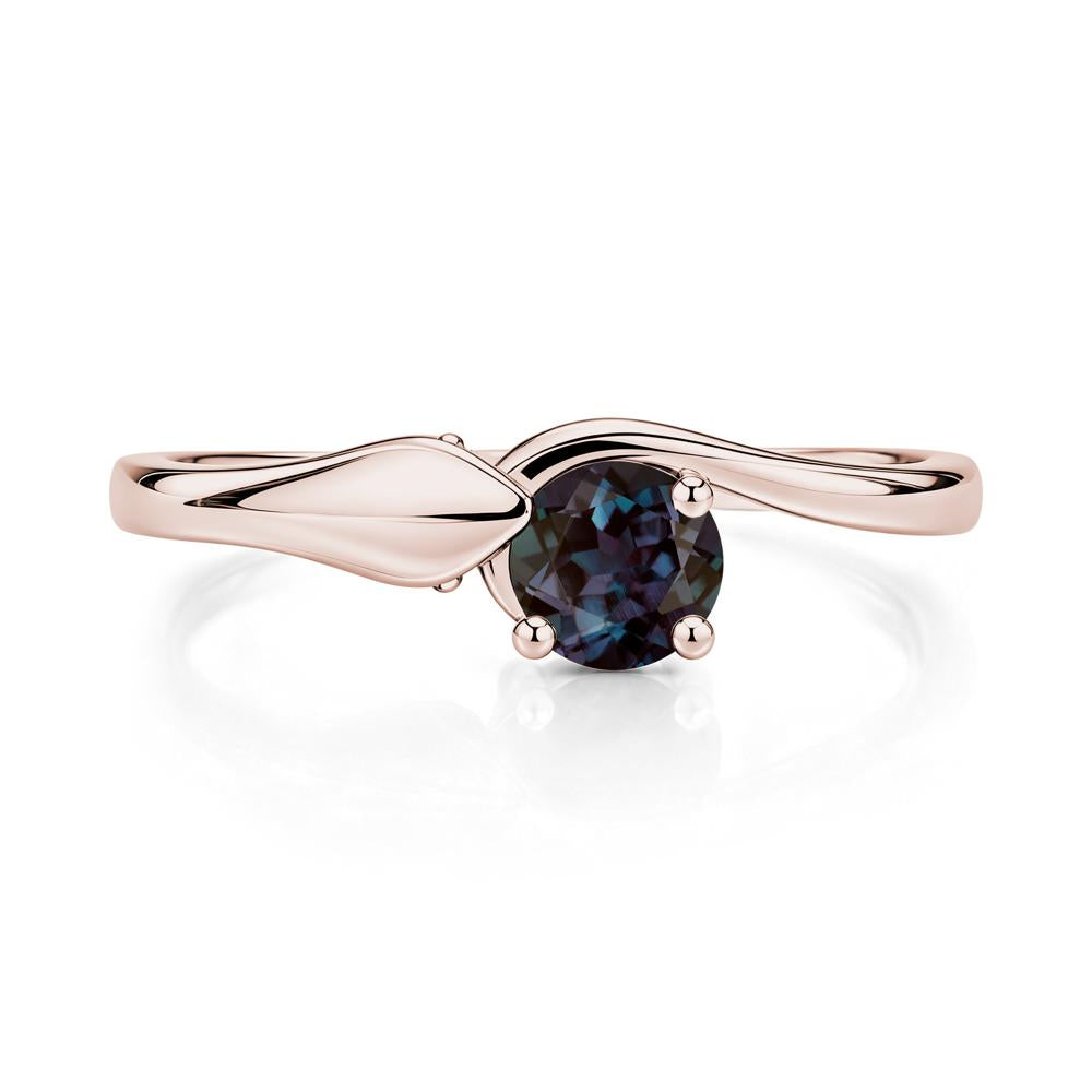 Minimalist Alexandrite Twist Snake Ring - LUO Jewelry #gemstone_Alexandrite