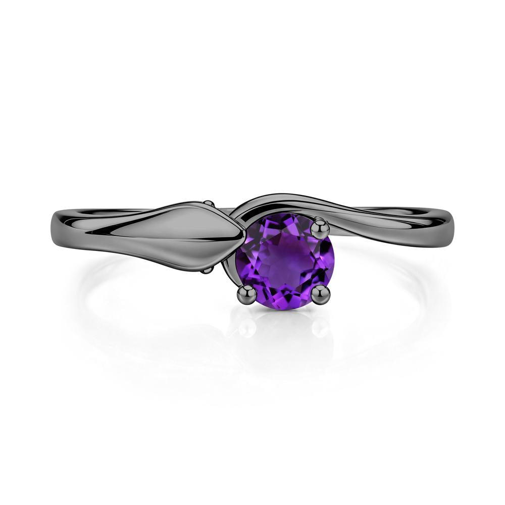 Minimalist Alexandrite Twist Snake Ring - LUO Jewelry #gemstone_Amethyst