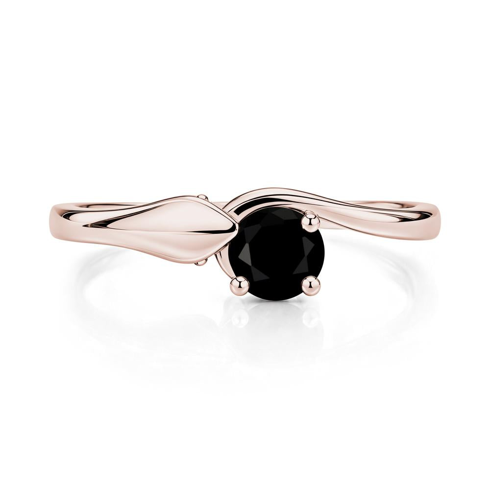 Minimalist Alexandrite Twist Snake Ring - LUO Jewelry #gemstone_Black Spinel