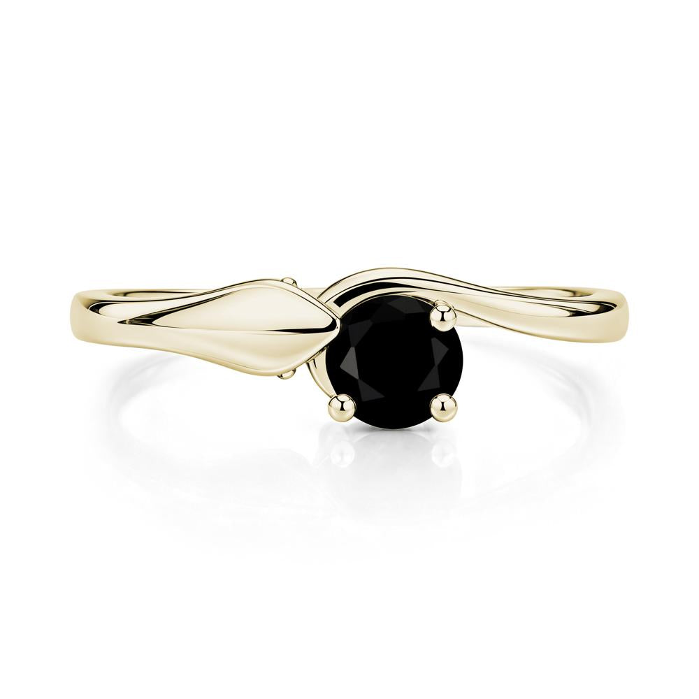 Minimalist Alexandrite Twist Snake Ring - LUO Jewelry #gemstone_Black Spinel