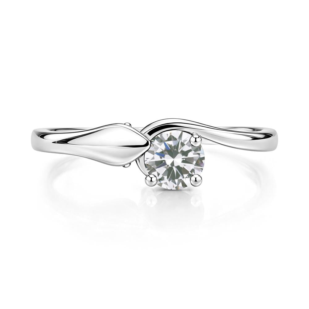 Minimalist Alexandrite Twist Snake Ring - LUO Jewelry #gemstone_Cubic Zirconia
