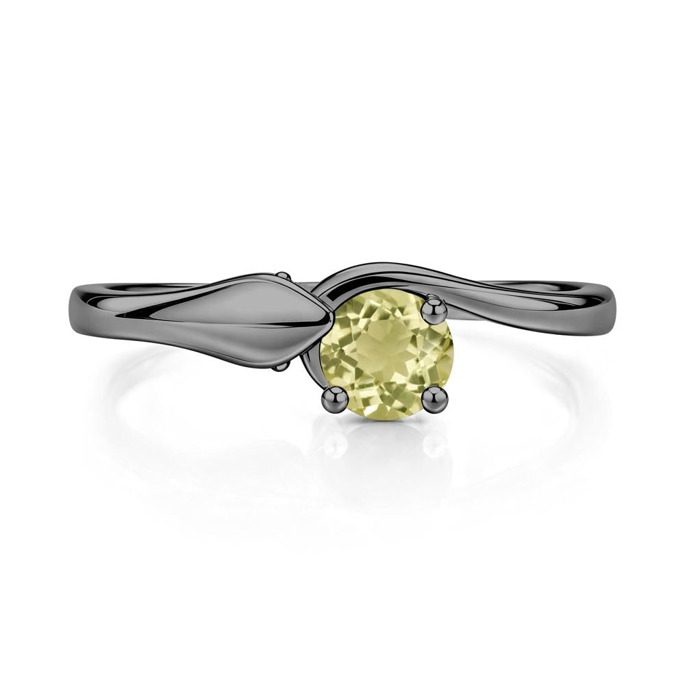 Minimalist Alexandrite Twist Snake Ring - LUO Jewelry #gemstone_Lemon Quartz