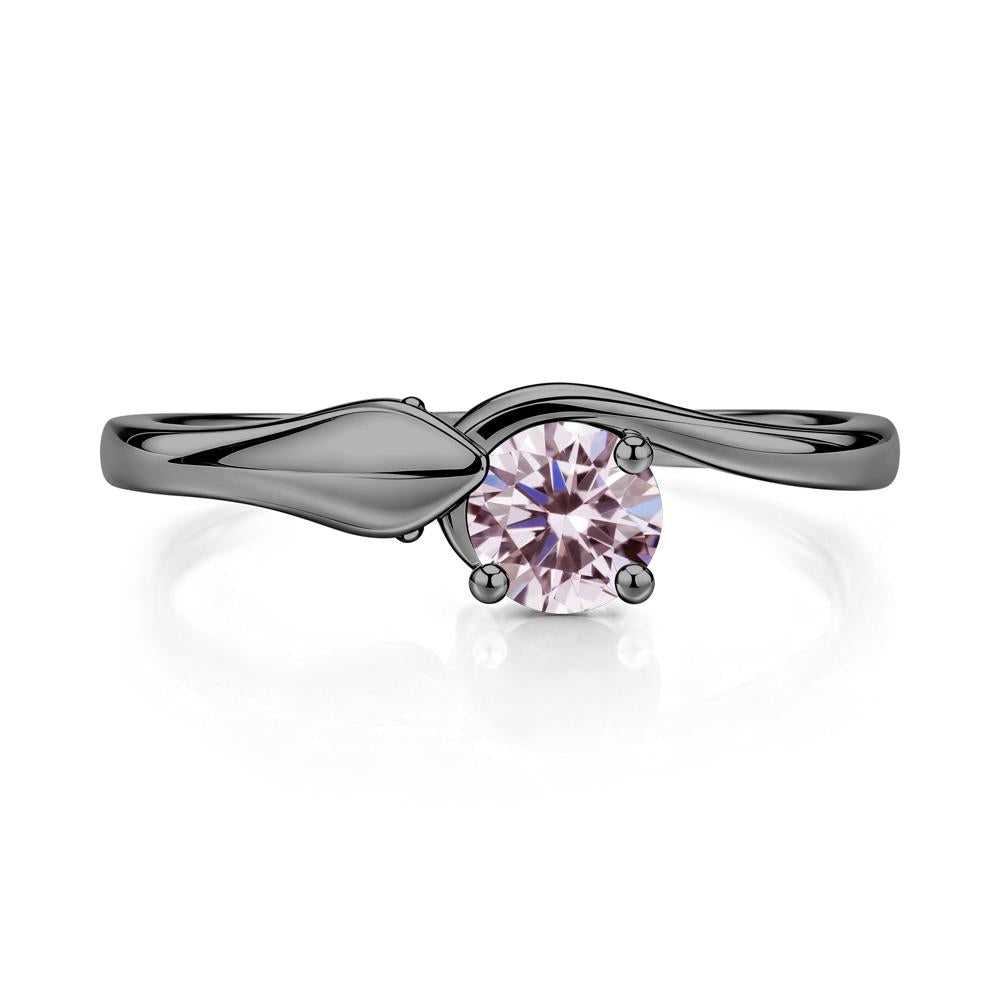 Minimalist Alexandrite Twist Snake Ring - LUO Jewelry #gemstone_Pink Cubic Zirconia
