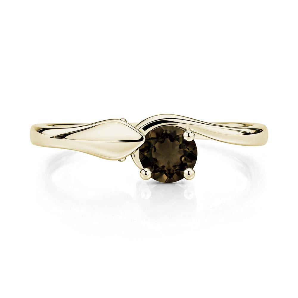 Minimalist Alexandrite Twist Snake Ring - LUO Jewelry #gemstone_Smoky Quartz