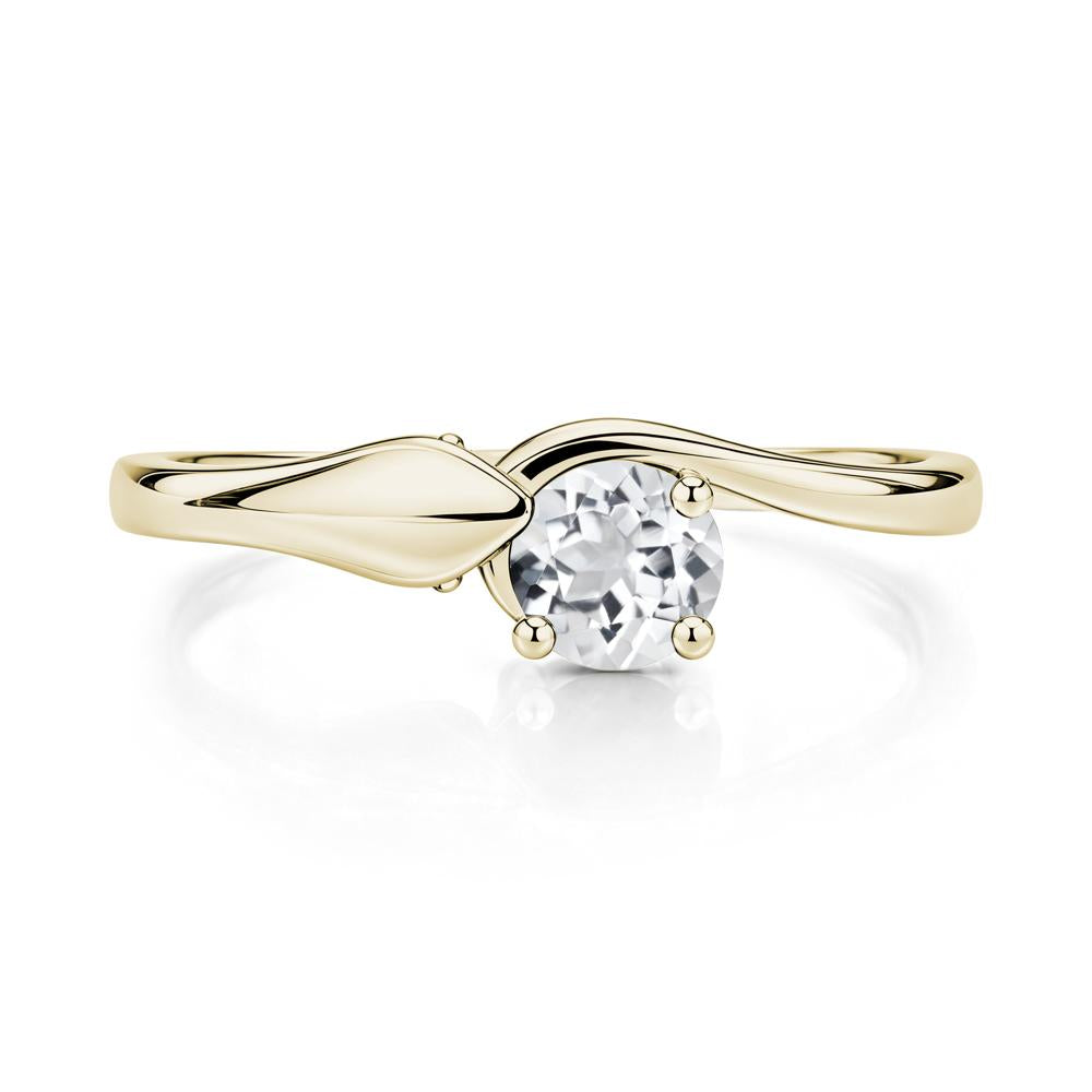 Minimalist Alexandrite Twist Snake Ring - LUO Jewelry #gemstone_White Topaz