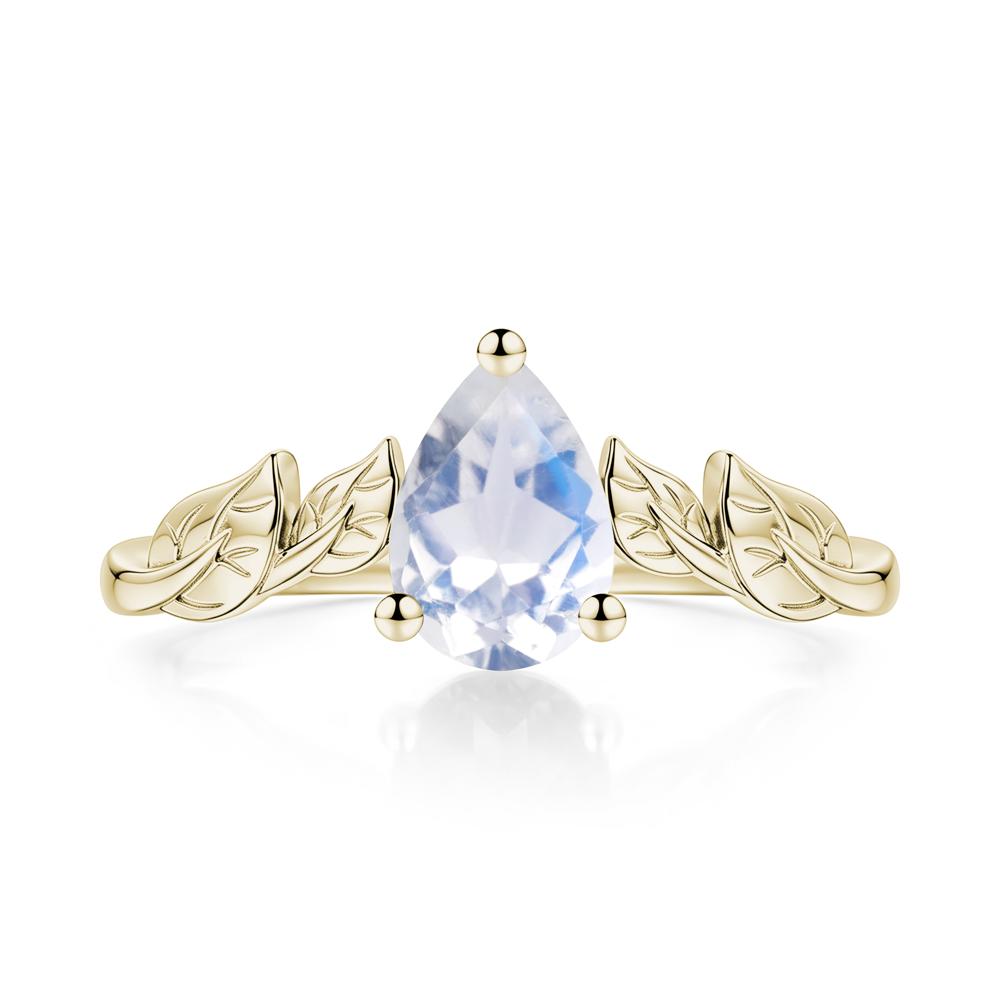 Pear Cut Amethyst Leaf Ring for Women - LUO Jewelry #gemstone_Moonstone