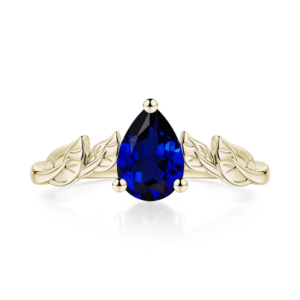 Pear Cut Amethyst Leaf Ring for Women - LUO Jewelry #gemstone_Sapphire