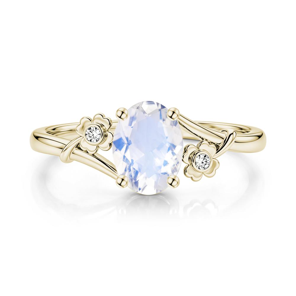 Oval Shaped Diopside Bypass Clover Ring - LUO Jewelry #gemstone_Moonstone