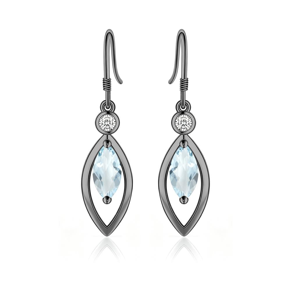 Leaf Inspired Alexandrite Dangle Earrings - LUO Jewelry #gemstone_Aquamarine