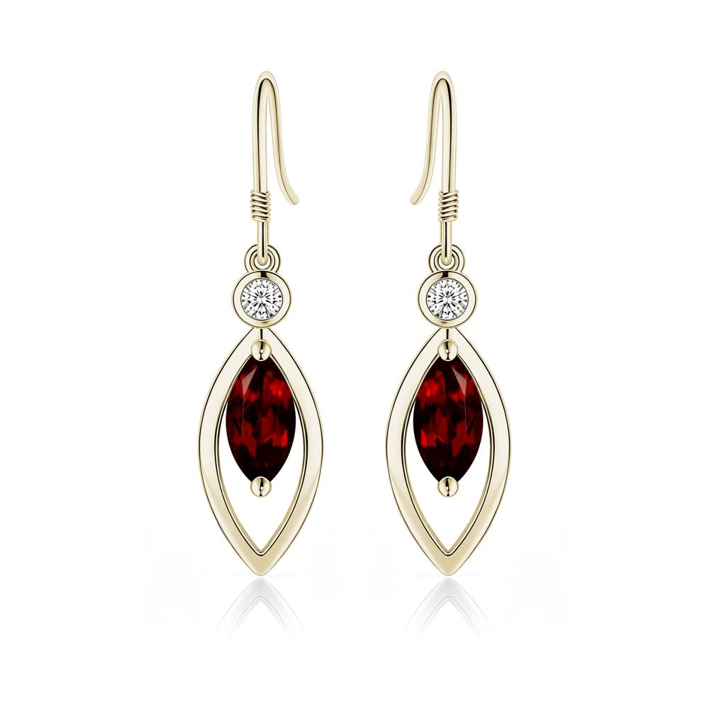 Leaf Inspired Alexandrite Dangle Earrings - LUO Jewelry #gemstone_Garnet