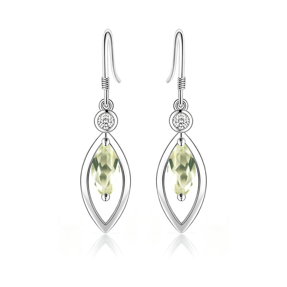 Leaf Inspired Alexandrite Dangle Earrings - LUO Jewelry #gemstone_Lemon Quartz