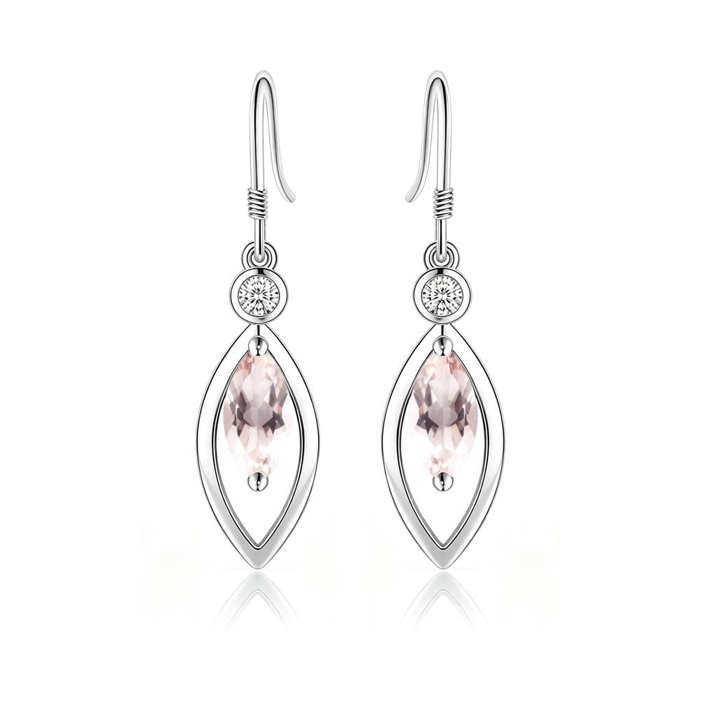 Leaf Inspired Alexandrite Dangle Earrings - LUO Jewelry #gemstone_Morganite