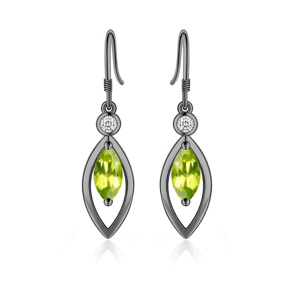 Leaf Inspired Alexandrite Dangle Earrings - LUO Jewelry #gemstone_Peridot