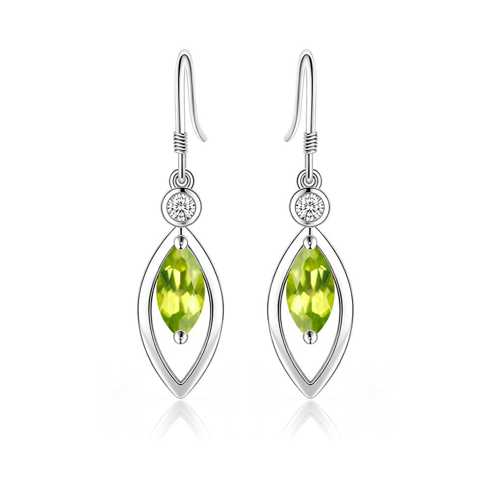 Leaf Inspired Alexandrite Dangle Earrings - LUO Jewelry #gemstone_Peridot