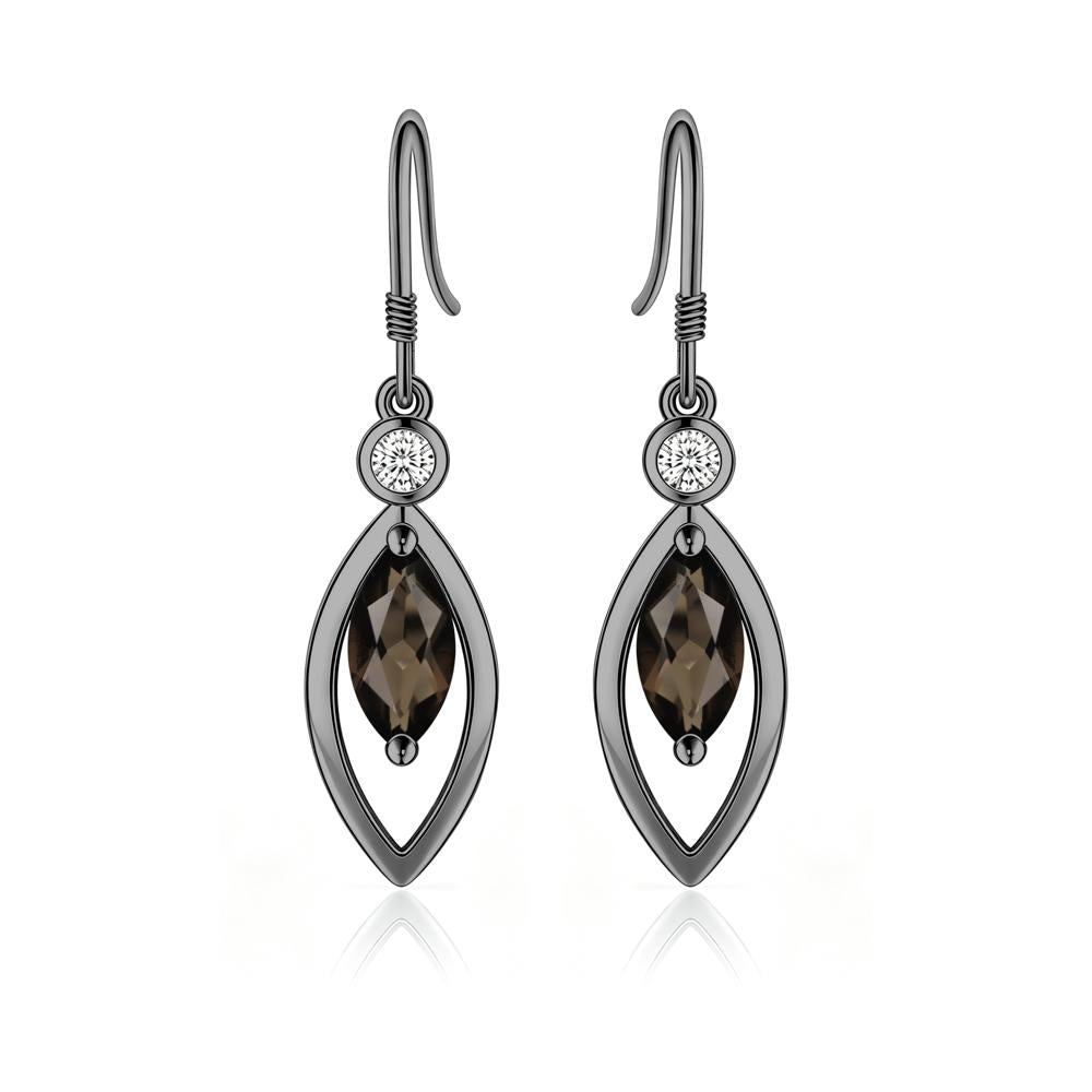 Leaf Inspired Alexandrite Dangle Earrings - LUO Jewelry #gemstone_Smoky Quartz