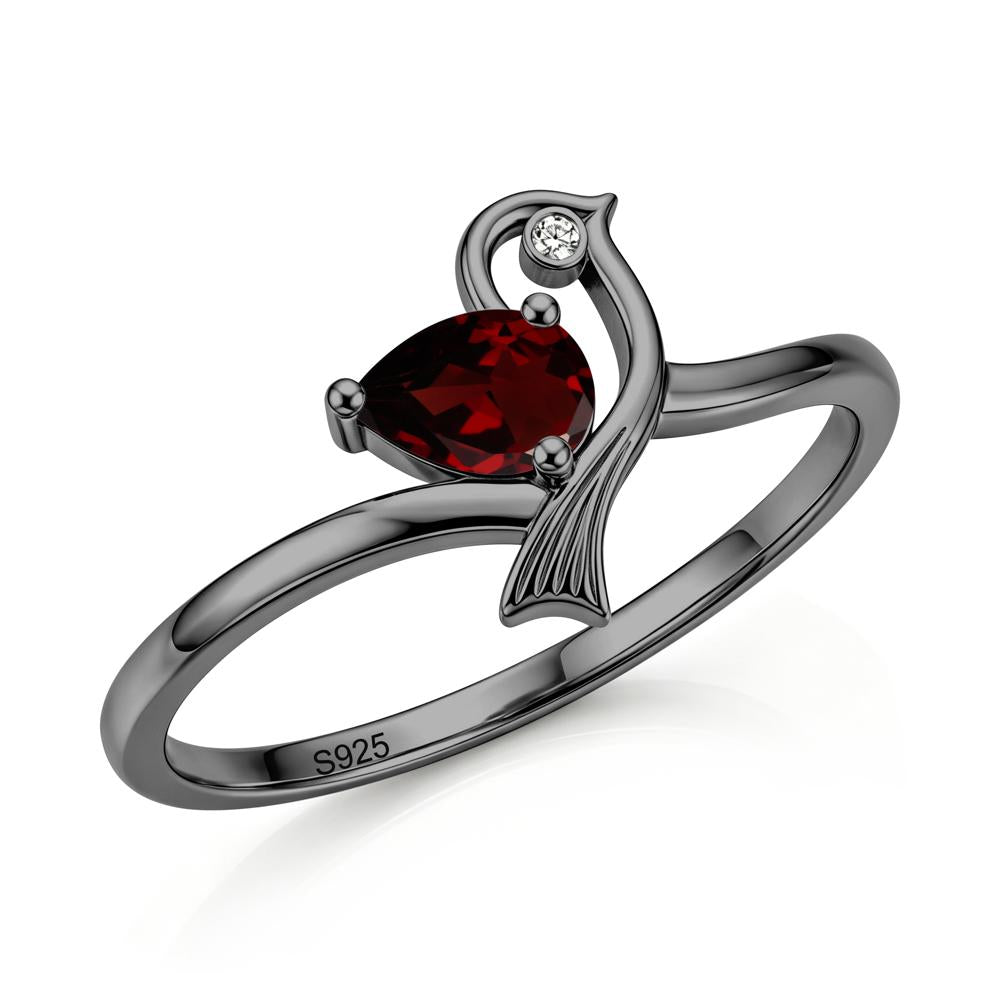 Pear Cut Alexandrite Bird Inspired Ring - LUO Jewelry #gemstone_Garnet