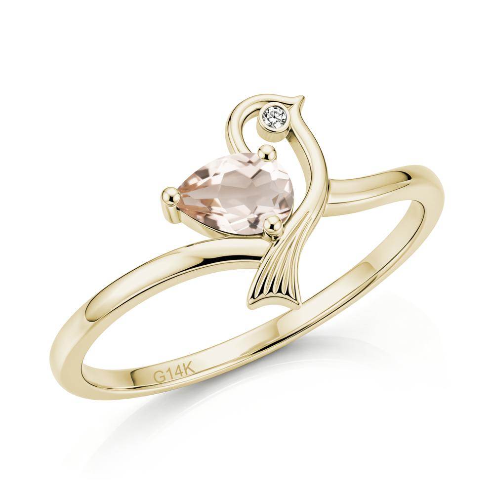 Pear Cut Alexandrite Bird Inspired Ring - LUO Jewelry #gemstone_Morganite