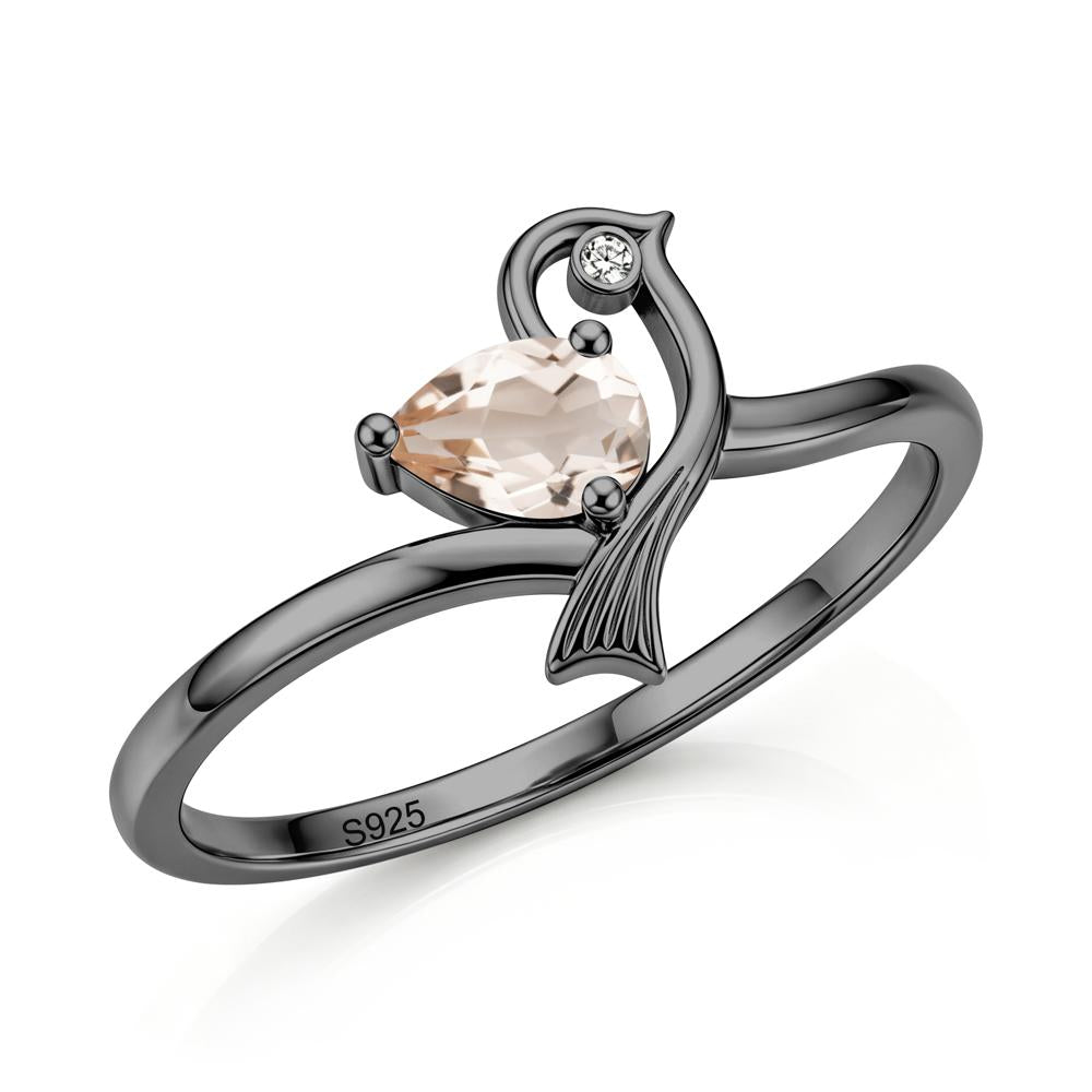 Pear Cut Alexandrite Bird Inspired Ring - LUO Jewelry #gemstone_Morganite