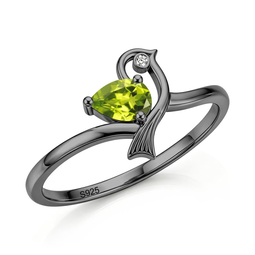 Pear Cut Alexandrite Bird Inspired Ring - LUO Jewelry #gemstone_Peridot