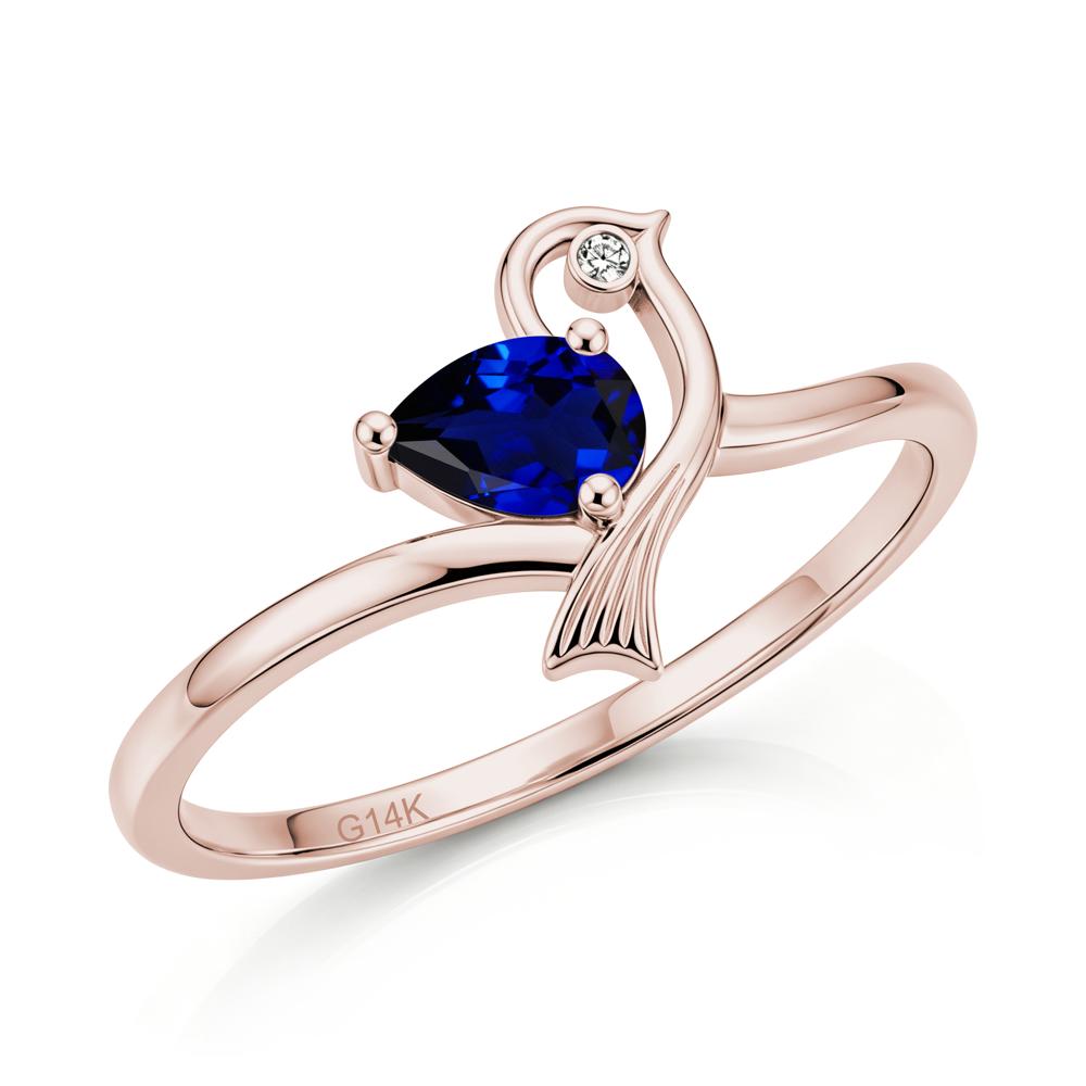 Pear Cut Alexandrite Bird Inspired Ring - LUO Jewelry #gemstone_Sapphire