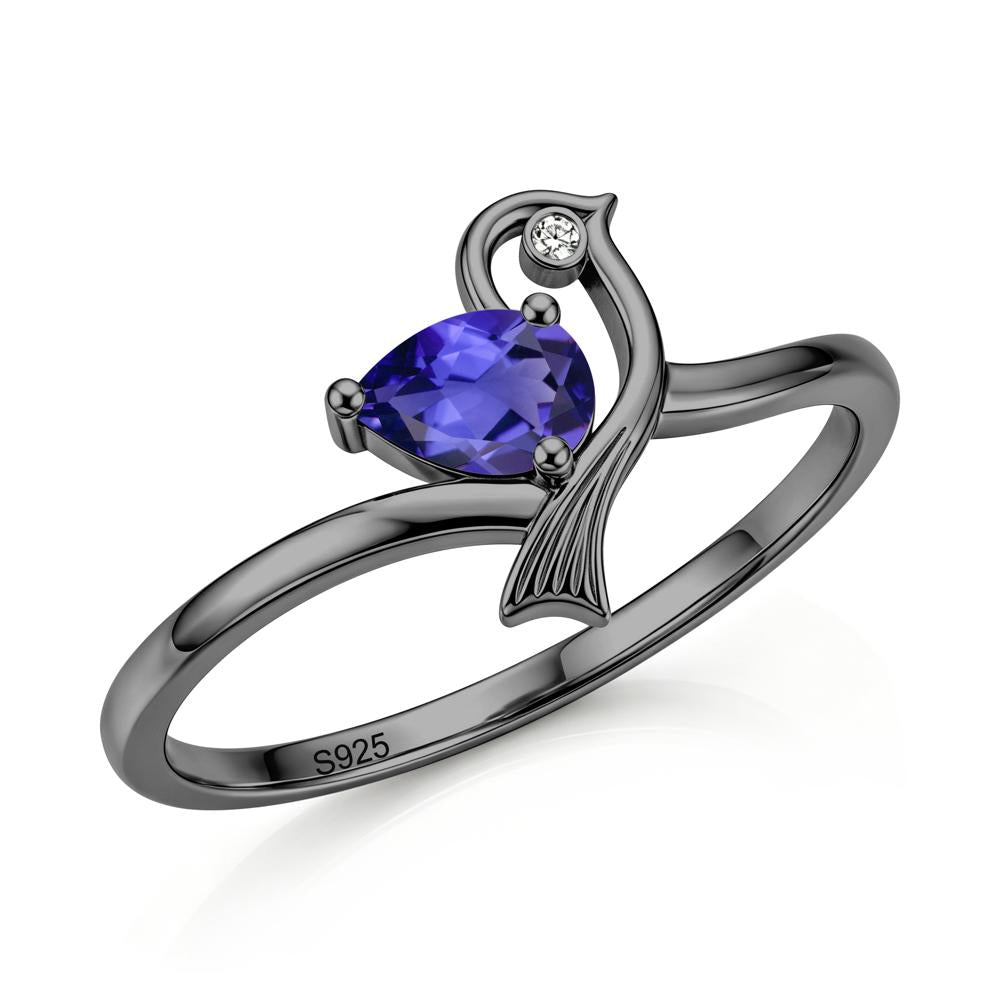 Pear Cut Alexandrite Bird Inspired Ring - LUO Jewelry #gemstone_Tanzanite