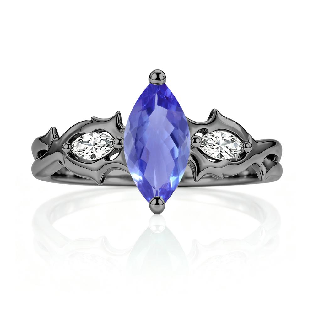Marquise Cut Emerald Thorn Gothic Ring - LUO Jewelry #gemstone_Tanzanite