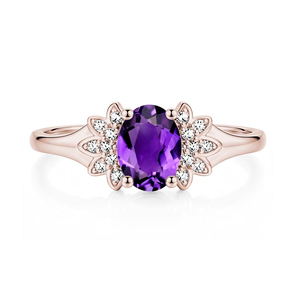 Oval Shaped London Blue Topaz Cluster Cocktail Ring - LUO Jewelry #gemstone_Amethyst